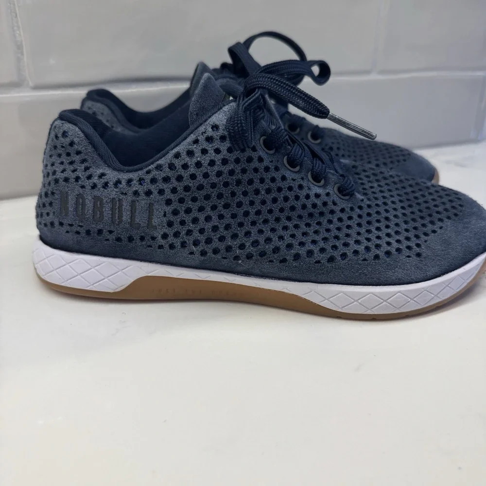 NOBULL Navy Suede Trainer Shoes‎ Sz 7